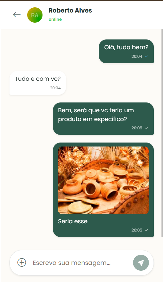 Chat direto com artesão